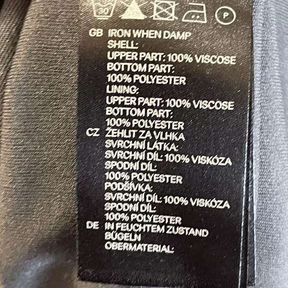 Elegant Two-Tone grey Sleeveless Dress H&M COLOR BLOCK BUBBLE  HEM SIZE 10 - Picture 5 of 8